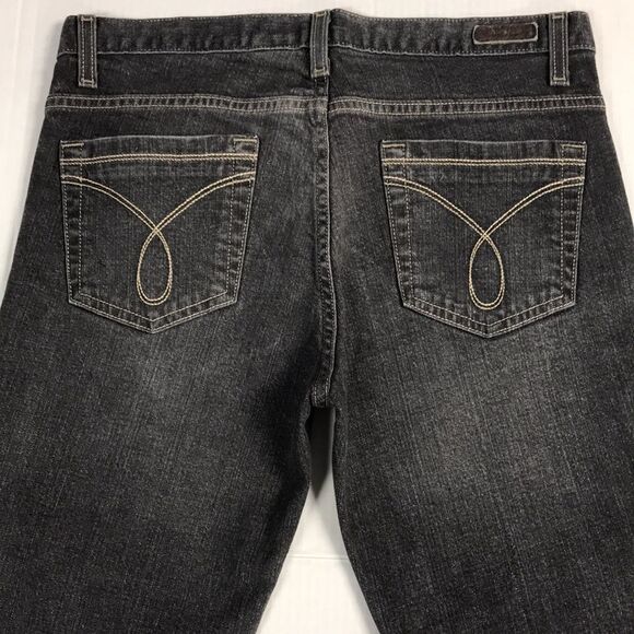 CALVIN KLEIN Black Rinse Stretch Skinny Denim Jeans Size 8x31 (33x30.5) Charcoal - Picture 1 of 12